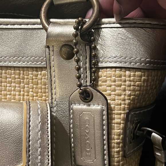 Coach Gold Canvas Tote - Picture 6 of 16